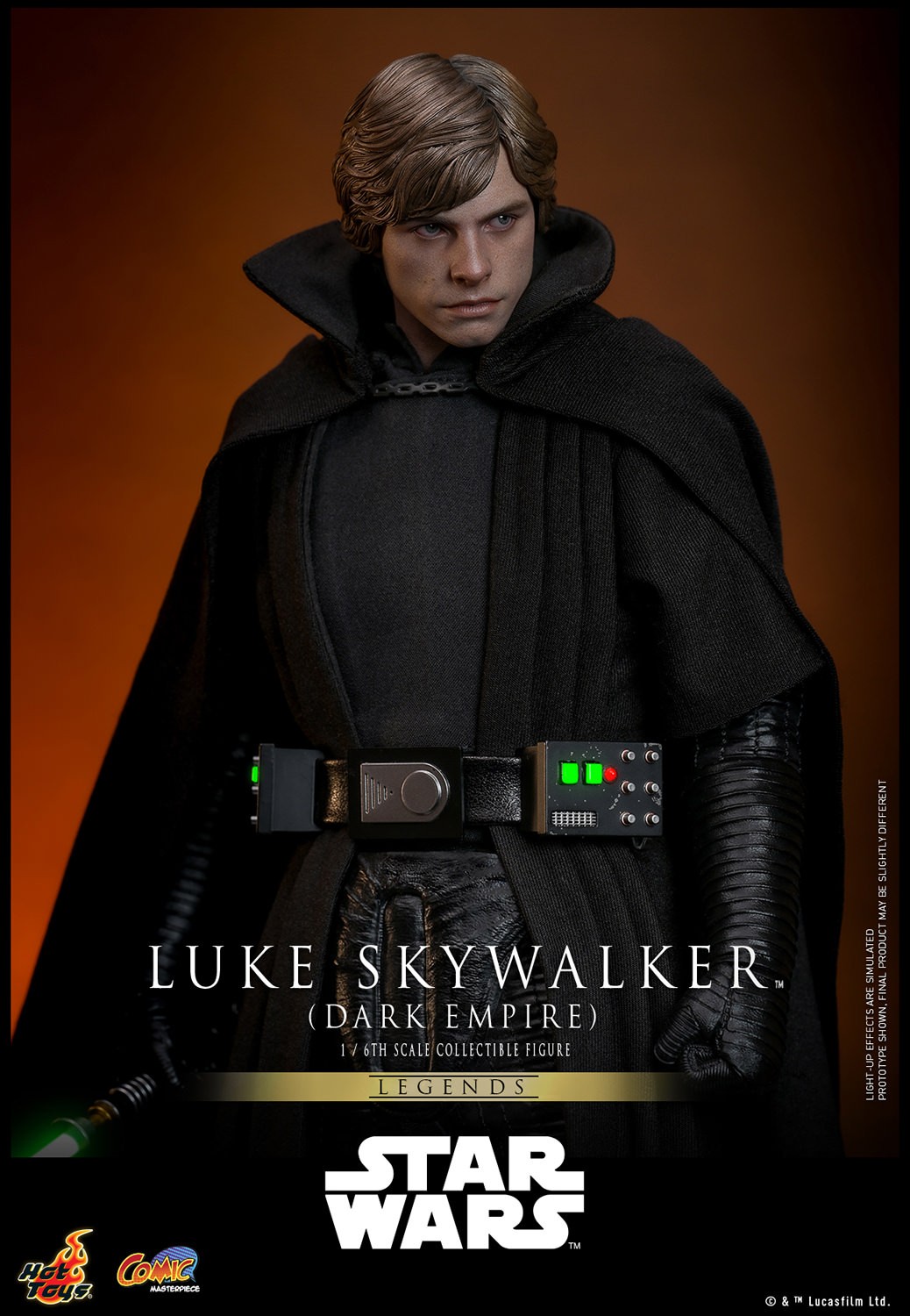 Half-body shot of Luke Skywalker™ (Dark Empire) looking to his left, showcasing his face sculpt and detailed attire. Collector Edition (Prototype Shown) View 13