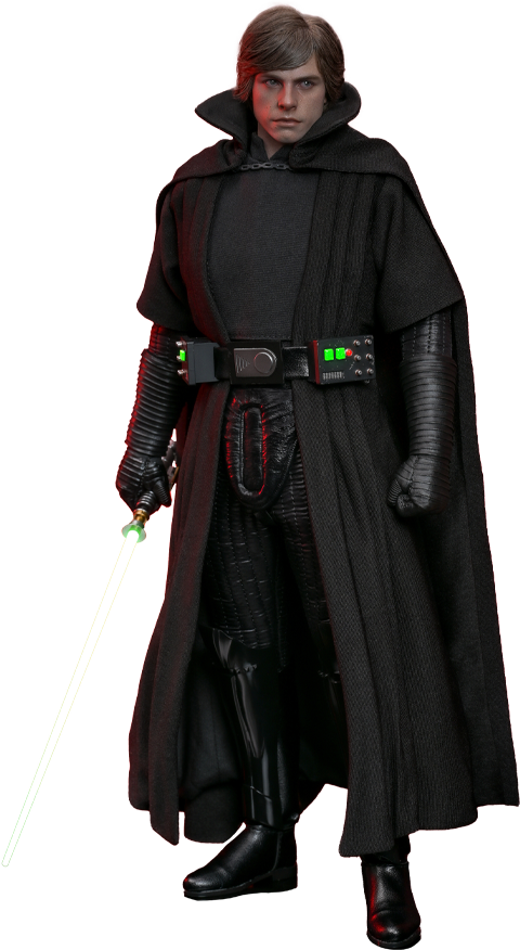 Full-body shot of Luke Skywalker™ (Dark Empire) looking to his left, holding a lightsaber in his right hand, with his left hand clenched. (Prototype Shown) View 18