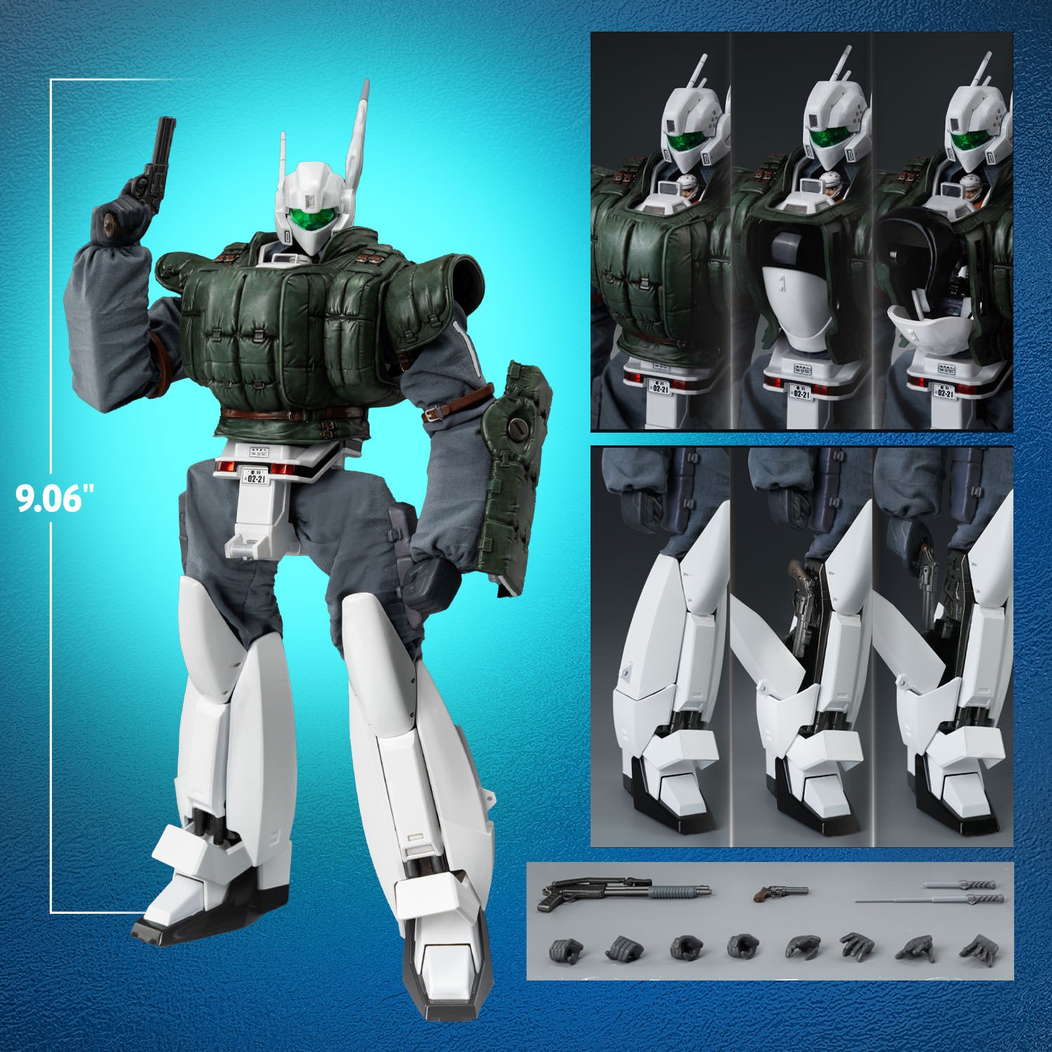 Mobile Police Patlabor ROBO-DOU Ingram Unit 1 Reactive Armor Version Action Figure  (Prototype Shown) View 2