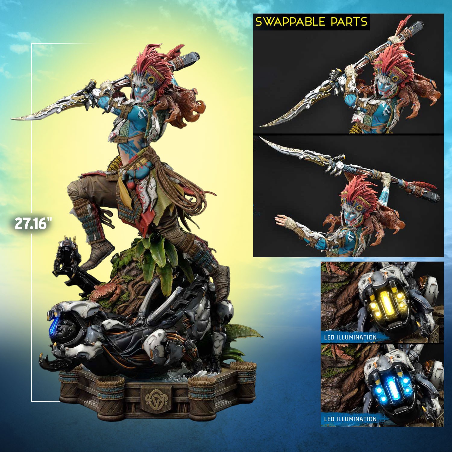 Horizon Forbidden West Aloy Quarter Scale Statue  (Prototype Shown) View 2