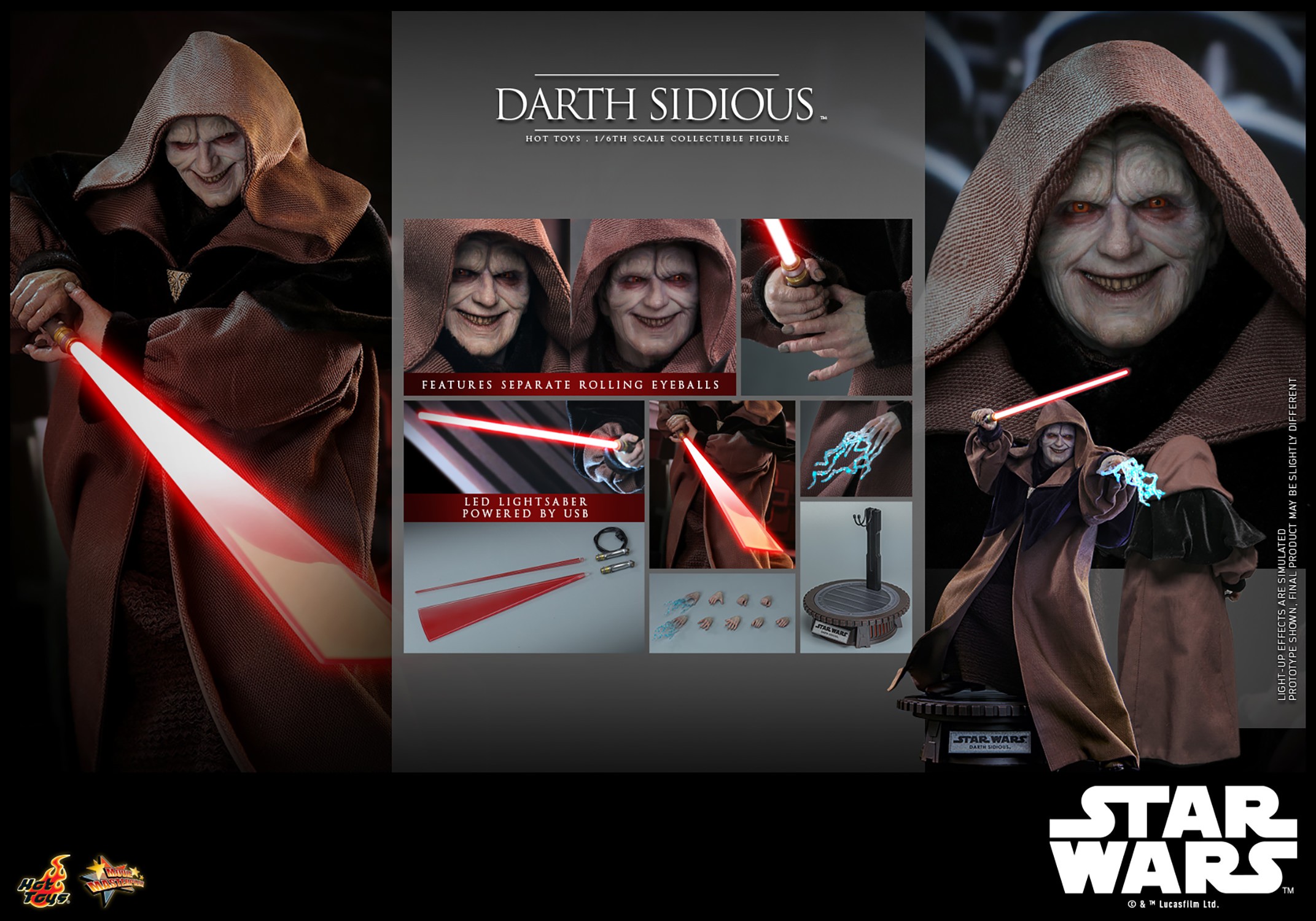 ホットトイズ MMS745 ダース・シディアス1/6 Darth Sidious Star Wars: Revenge of the Sith MMS745 Darth Sidious 1/6th