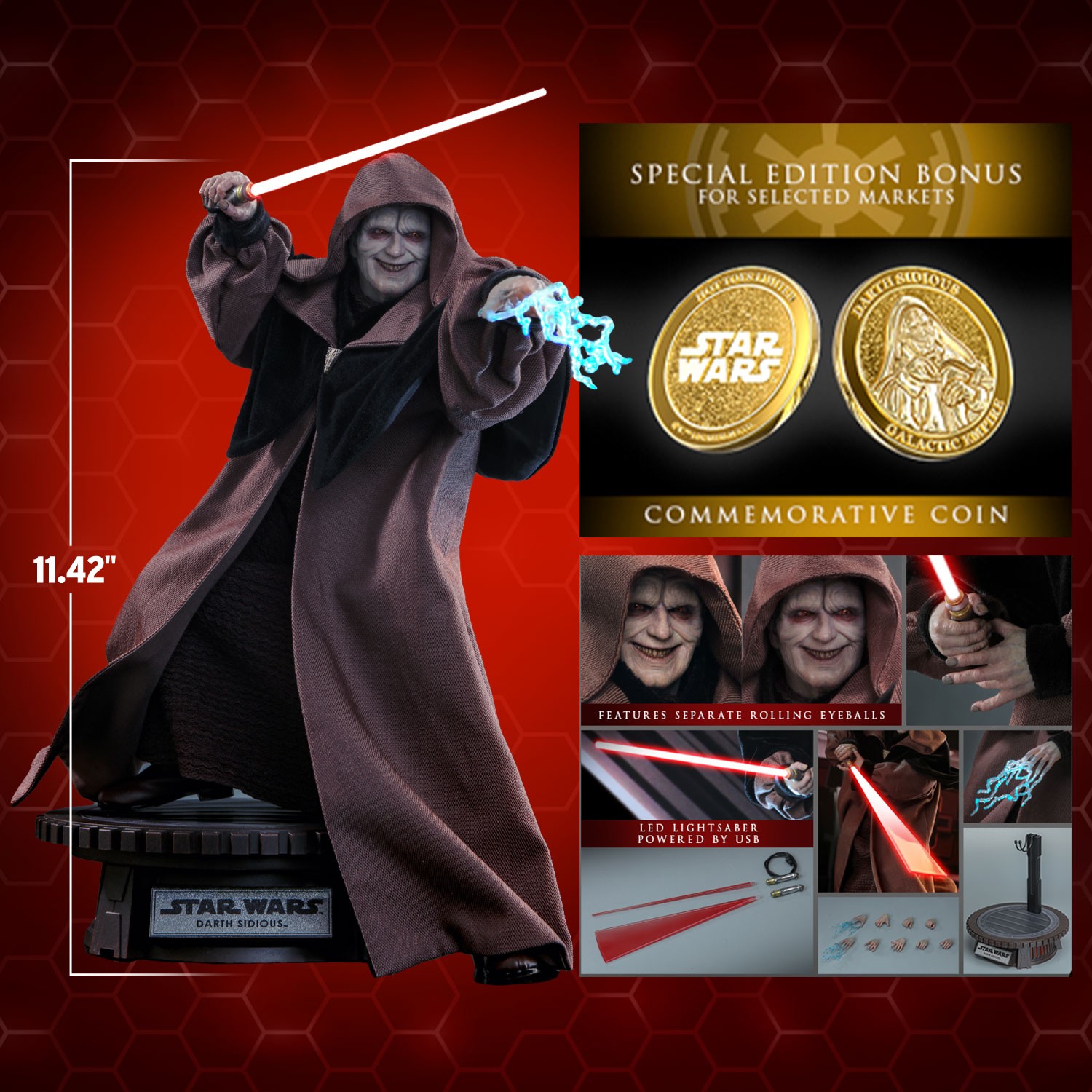 Star Wars Darth Sidious™ (Special Edition) Sixth Scale Figure  (Prototype Shown) View 2