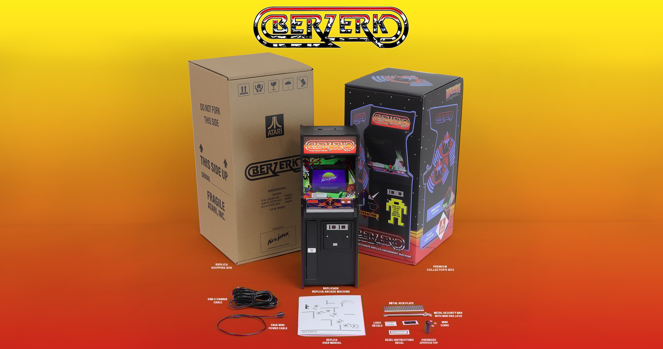 Berzerk x RepliCade Scaled Replica Arcade Machine by New Wave Toys