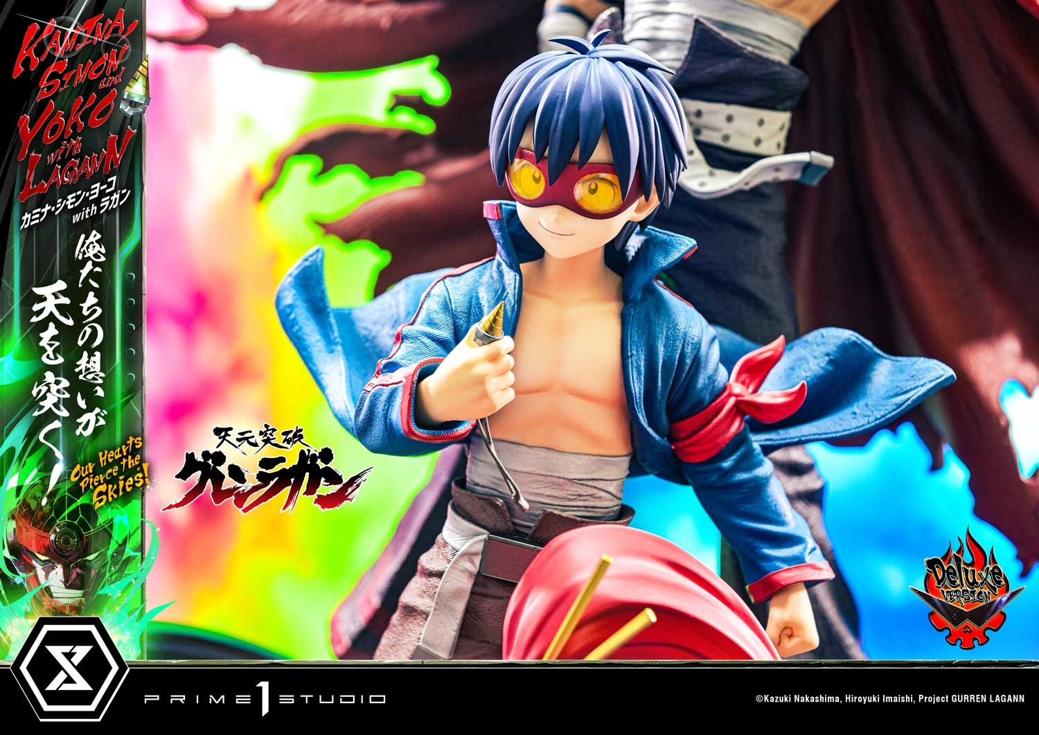 Tengen Toppa Gurren Lagann Kamina, Simon & Yoko with Lagann (Deluxe Bonus Version) Quarter Scale Statue  (Prototype Shown) View 7