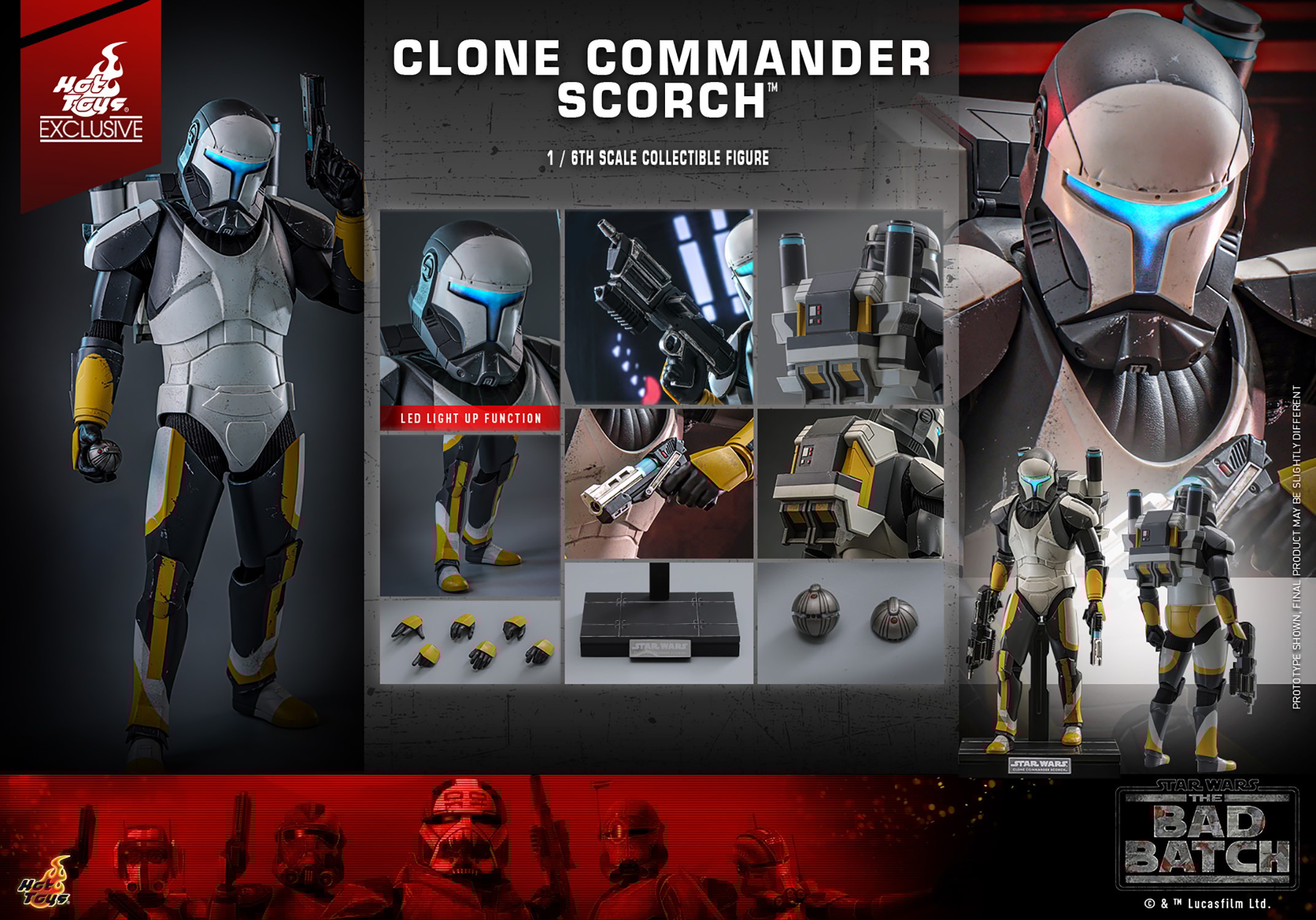Star Wars Clone Commando Scorch™ Sixth Scale Figure  (Prototype Shown) View 19