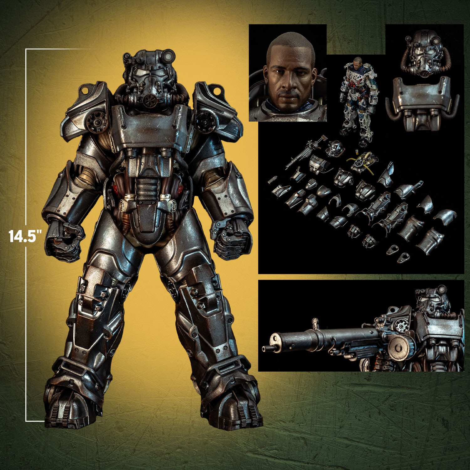 【SALE】 Figure Scale Sixth Armor Power T-60 by Sideshow | Threezero ゲームキャラクター