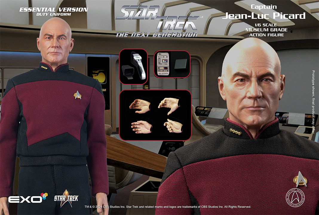 Star Trek Captain Jean-Luc Picard (Essential Duty Uniform) Sixth Scale Figure  (Prototype Shown) View 11