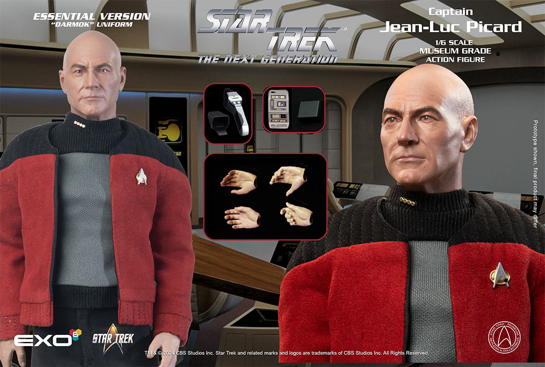 Star Trek Captain Jean-Luc Picard (Essential Darmok Uniform) Sixth Scale Figure  (Prototype Shown) View 9
