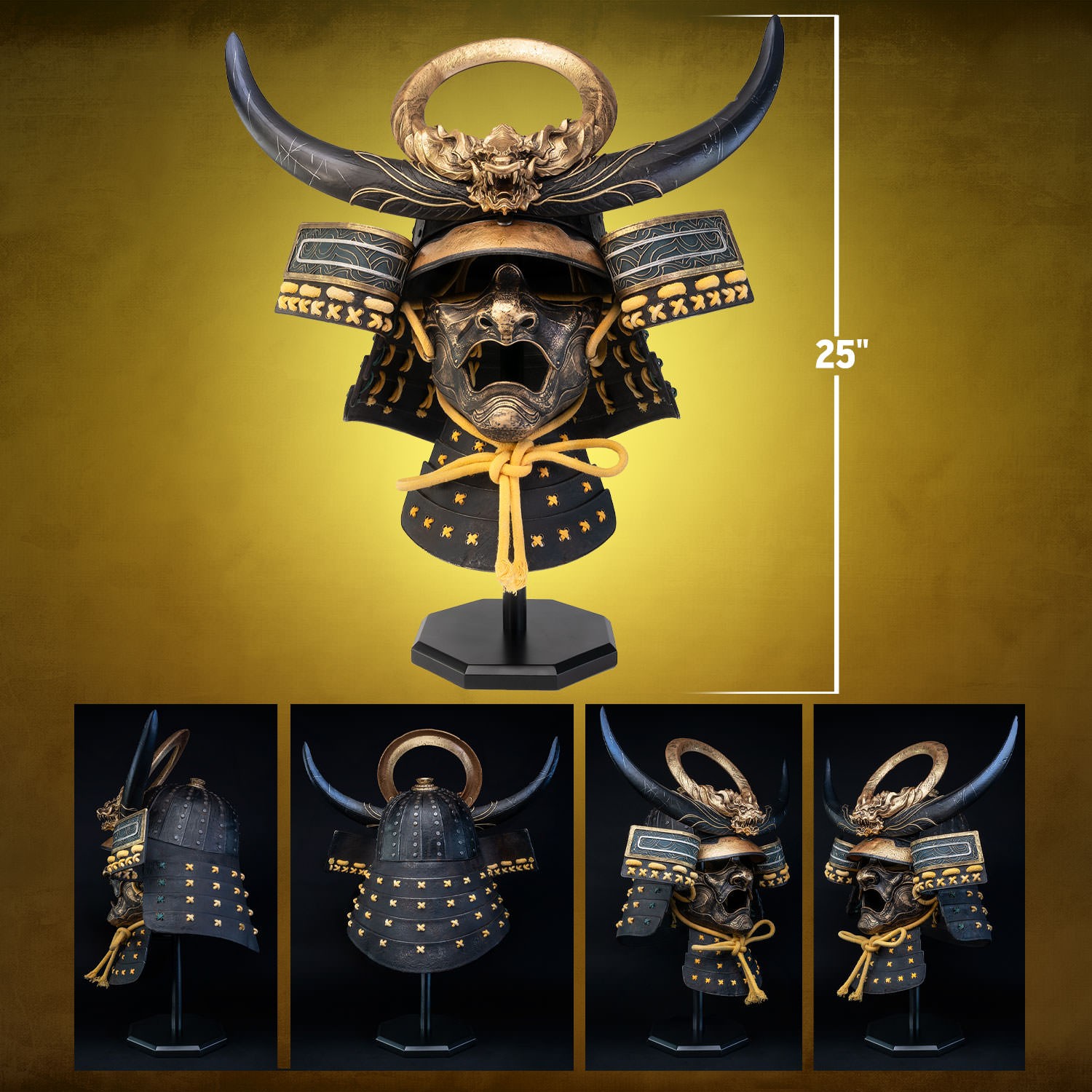 Assassins Creed Yasuke Helmet Scaled Replica  (Prototype Shown) View 2