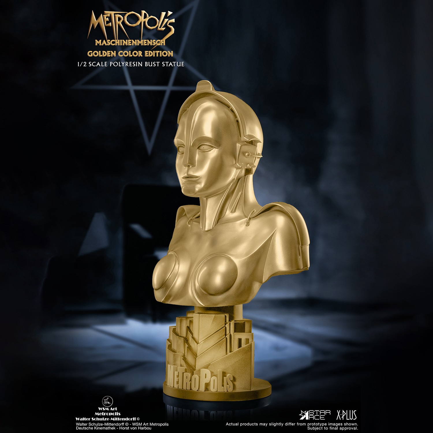 Metropolis Maschinenmensch (Metallic Gold Color Edition) Bust  (Prototype Shown) View 4