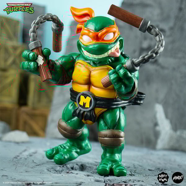 廃盤　UNBOX リアルヘッド TMNT Michelangelo タートルズ REAL×HEAD リアルヘッド Unbox Industries RxH x TMNT ソフビ