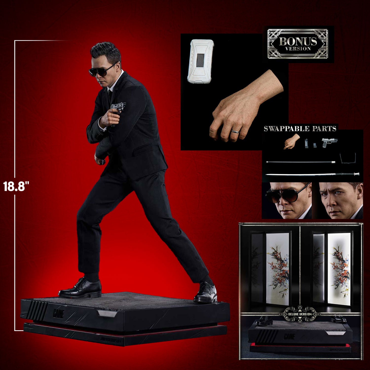 John Wick Caine (Deluxe Bonus Version) Quarter Scale Statue  (Prototype Shown) View 2