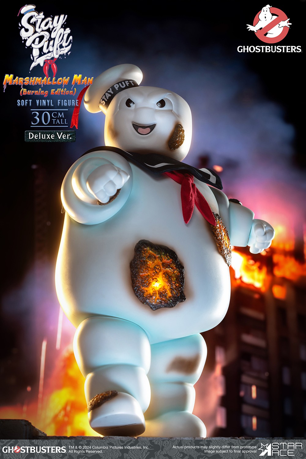 Ghostbusters Stay Puft Marshmallow Man (Burning Edition) Deluxe Statues  (Prototype Shown) View 3
