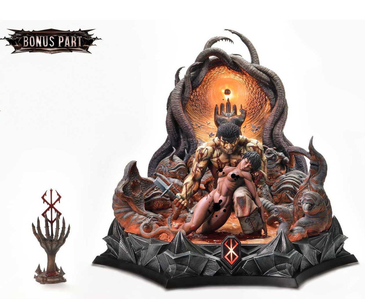 Berserk Guts & Casca (Bonus Version) Quarter Scale Statue  (Prototype Shown) View 3