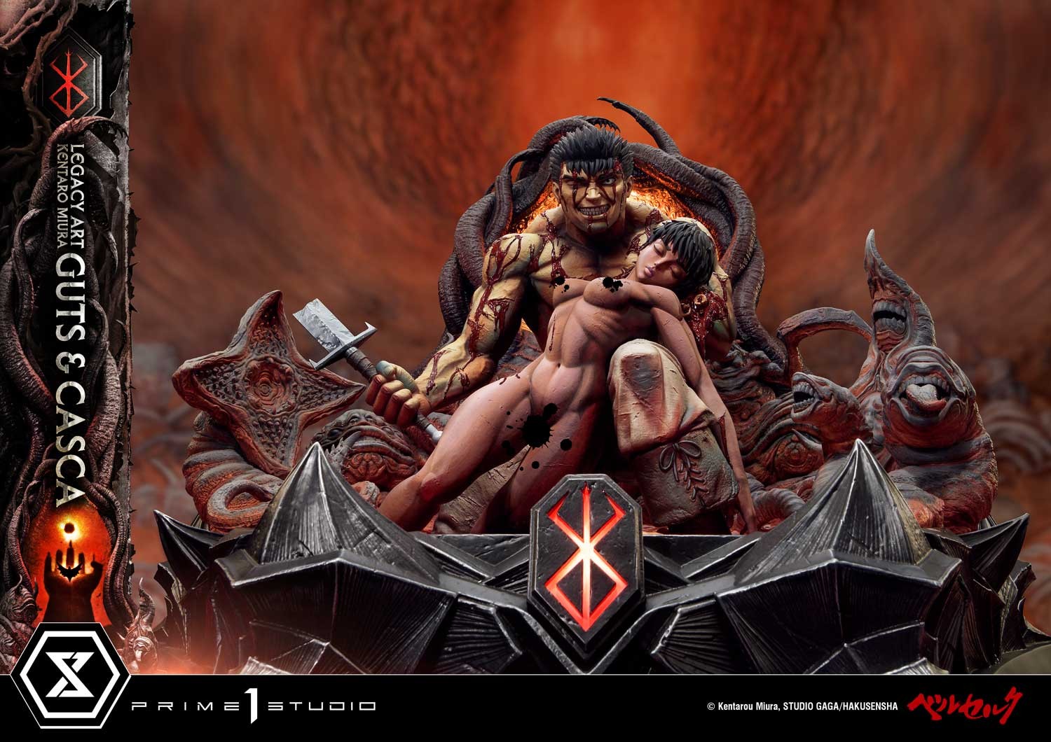 Berserk Guts & Casca (Bonus Version) Quarter Scale Statue  (Prototype Shown) View 14