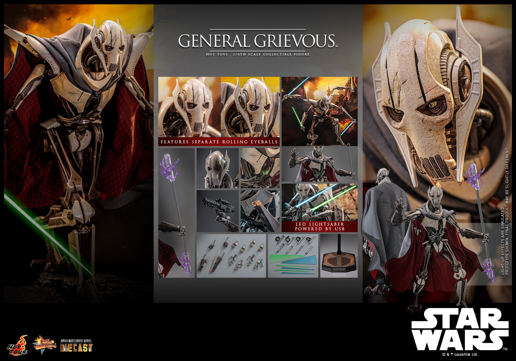 Star Wars General Grievous™ Sixth Scale Figure  Collector Edition (Prototype Shown) View 16