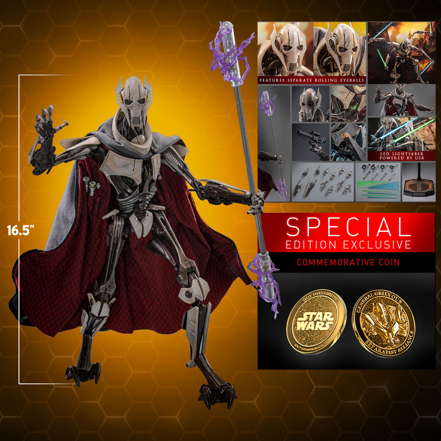 Star Wars General Grievous™ (Special Edition) Sixth Scale Figure  (Prototype Shown) View 2