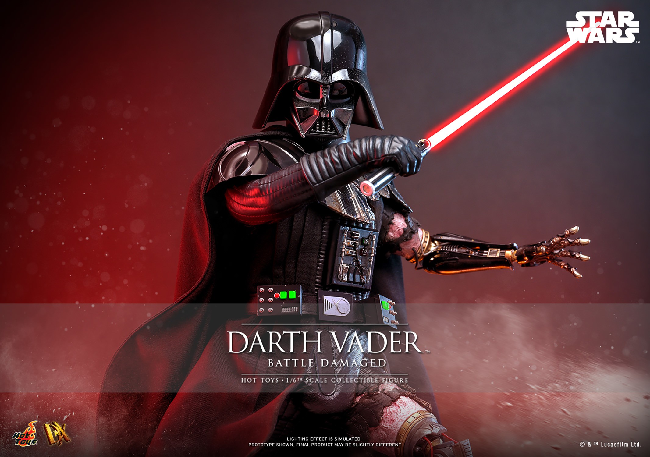 Darth Vader (Battle Damaged) Sixth Scale Figure by Hot Toys