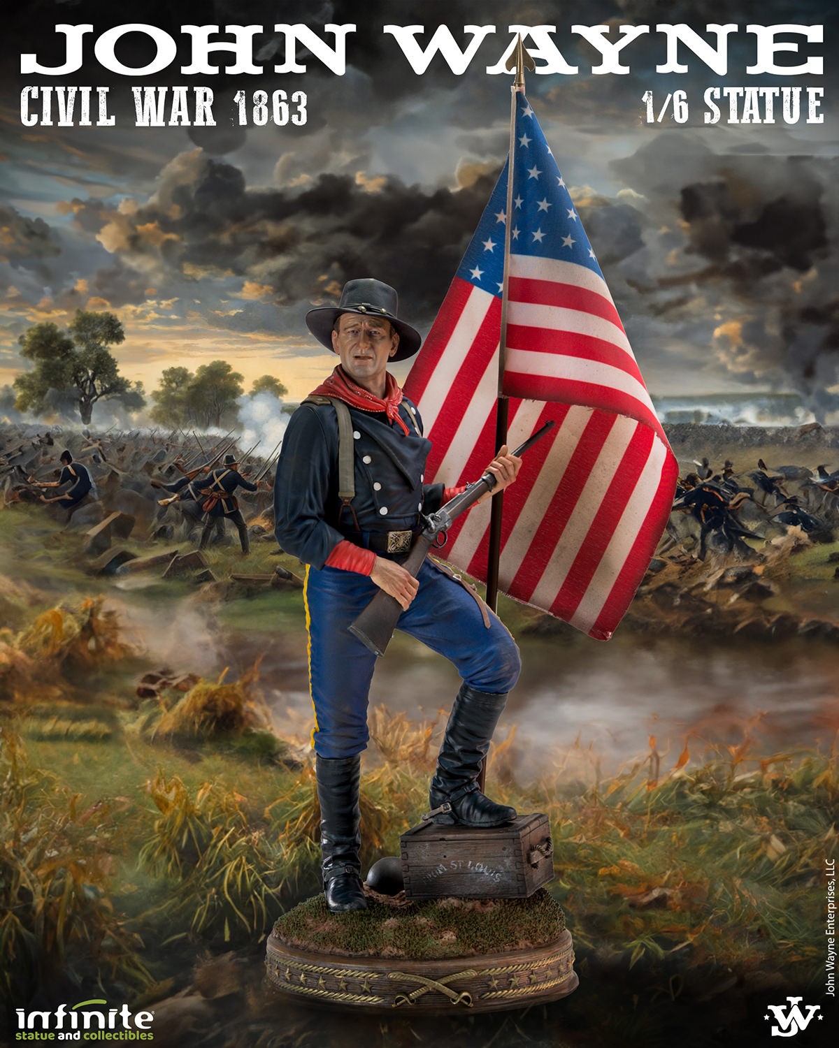 John Wayne John Wayne (Civil War 1863) Statues  (Prototype Shown) View 6
