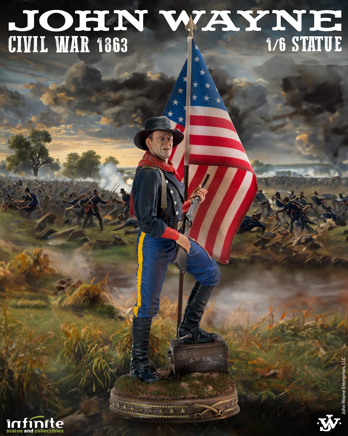 John Wayne John Wayne (Civil War 1863) Statues  (Prototype Shown) View 7