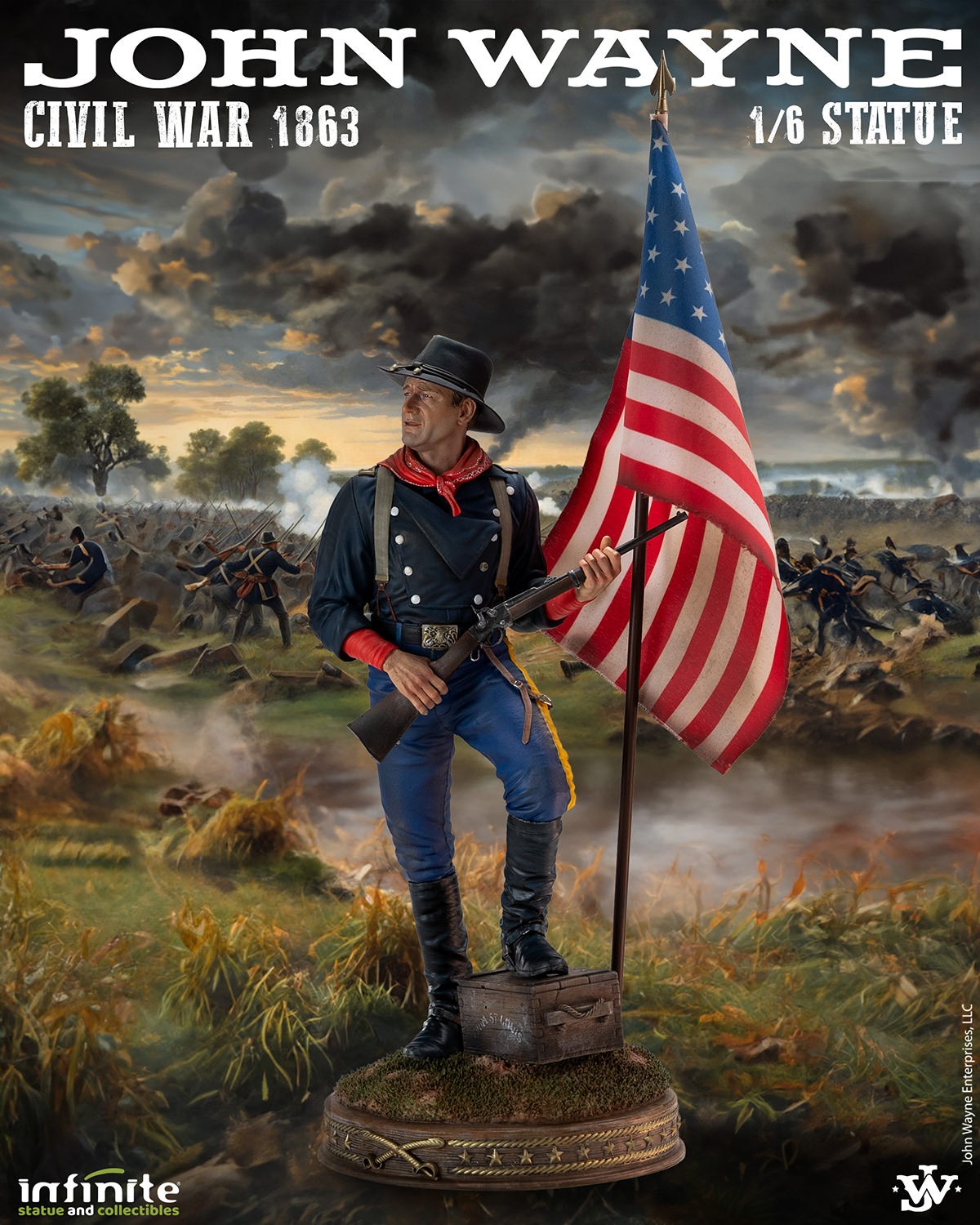 John Wayne John Wayne (Civil War 1863) Statues  (Prototype Shown) View 10