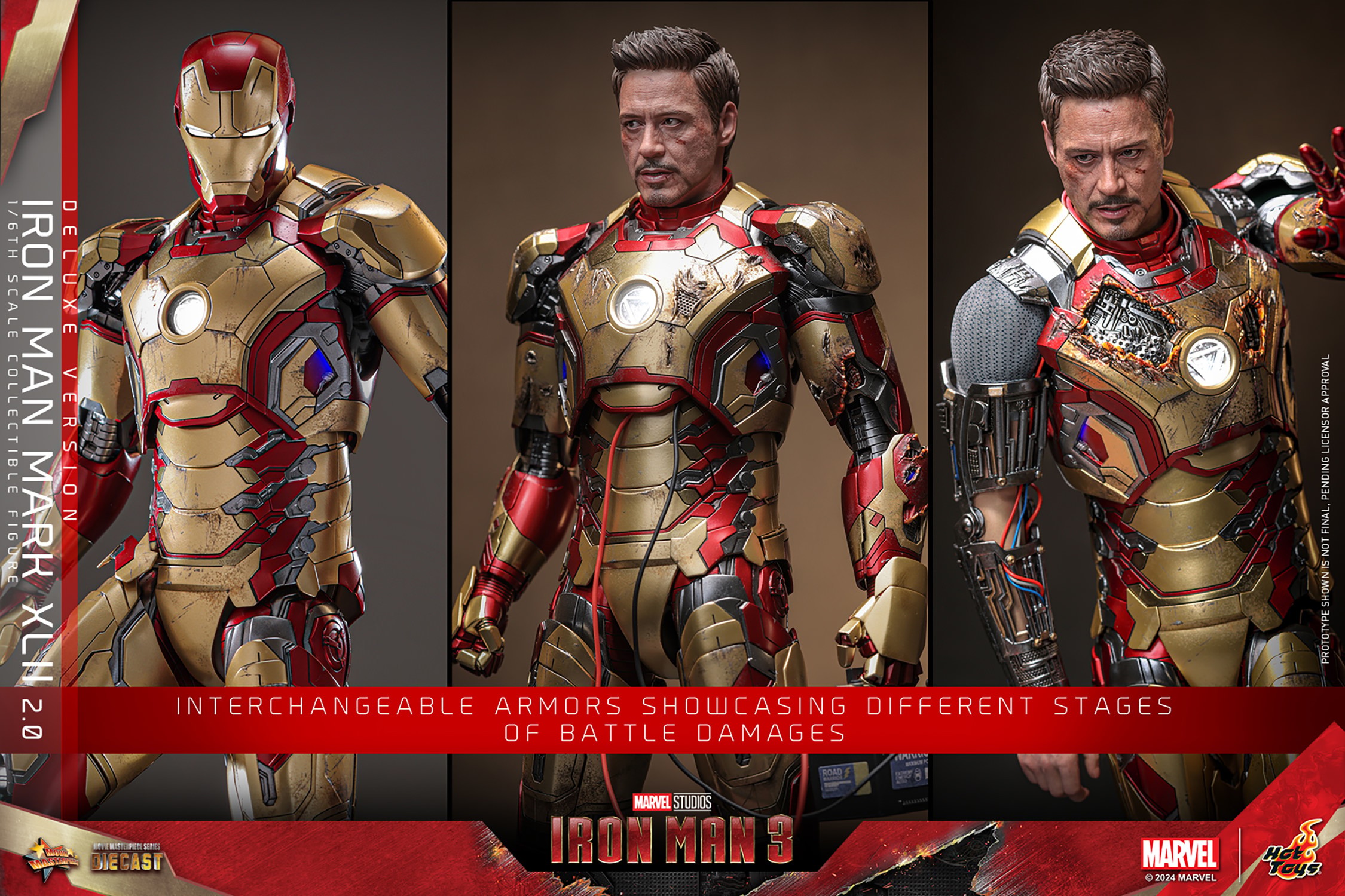 Marvel Iron Man Mark XLII (2.0) Deluxe Sixth Scale Figure  (Prototype Shown) View 19