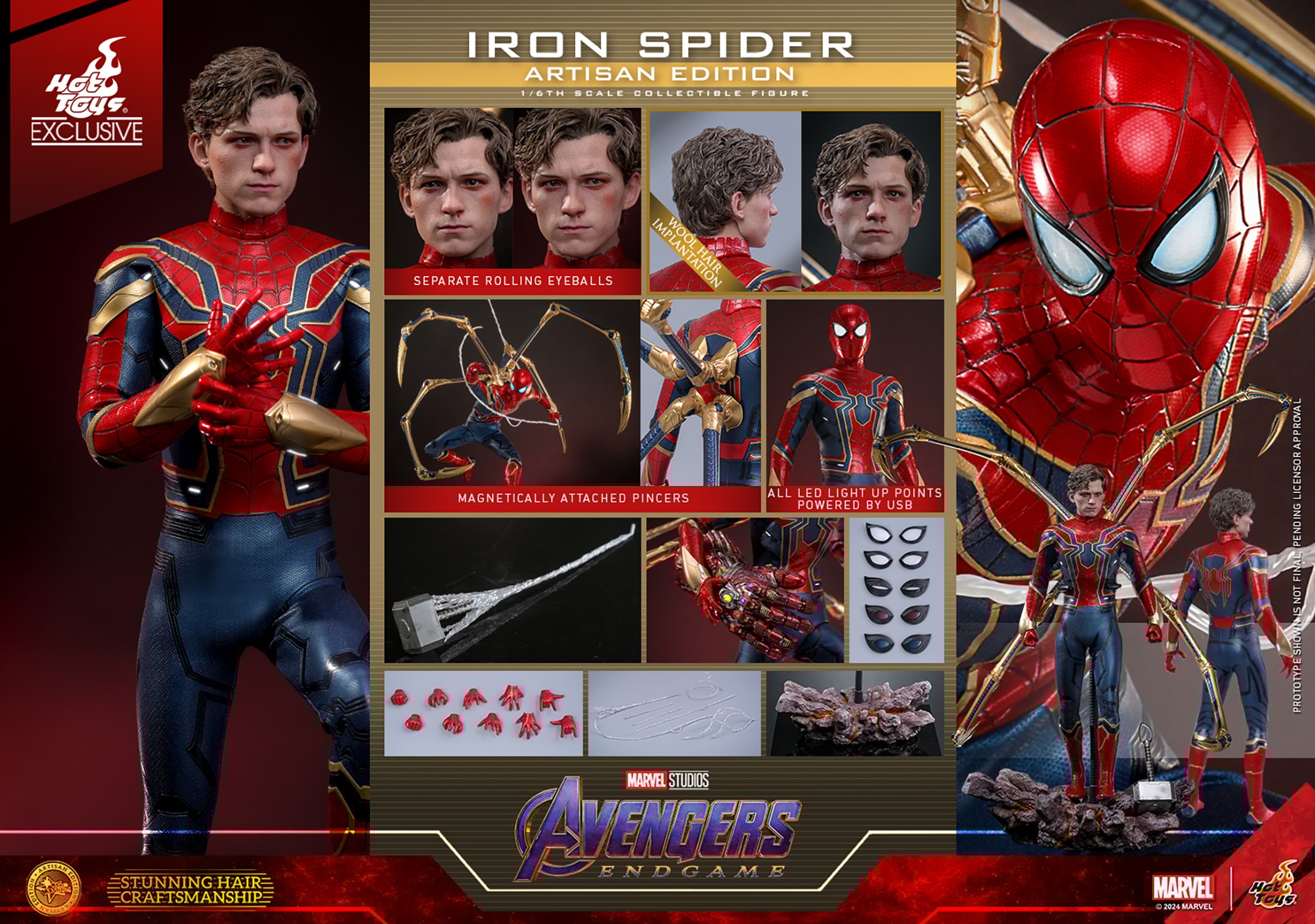Marvel Iron Spider (Artisan Edition) Sixth Scale Figure  (Prototype Shown) View 21