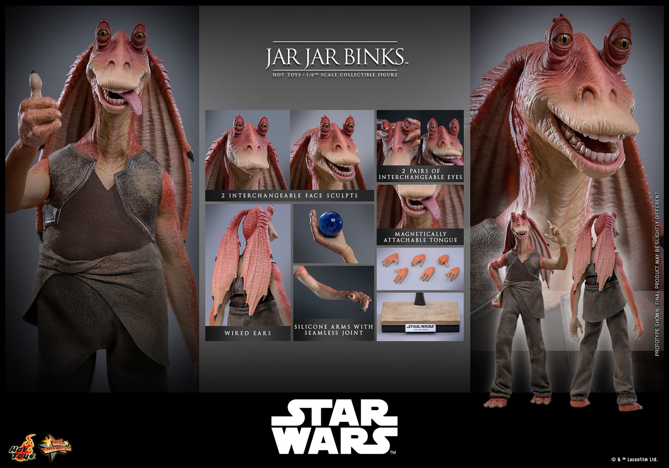 Star Wars Jar Jar Binks™ Sixth Scale Figure  (Prototype Shown) View 20