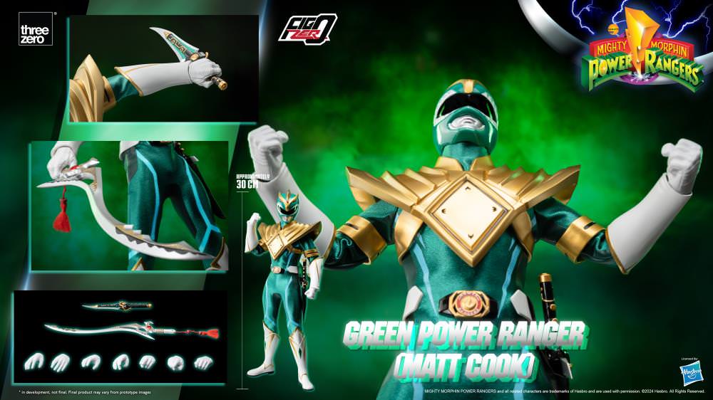 Mighty Morphin Power Rangers Green Power Ranger (Matt Cook) PX Exclusive Sixth Scale Figure  (Prototype Shown) View 17