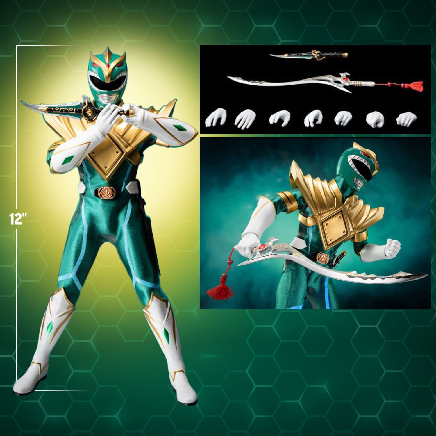 Green Power Ranger (Matt Cook) Chaos Energy Version Sixth Scale Figure ...