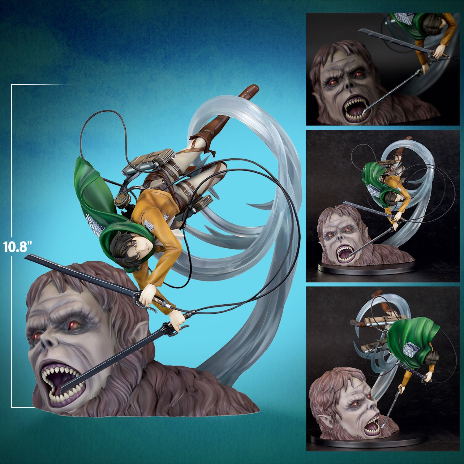 Attack on Titan Levi vs Beast Titan Collectible Figure  (Prototype Shown) View 2