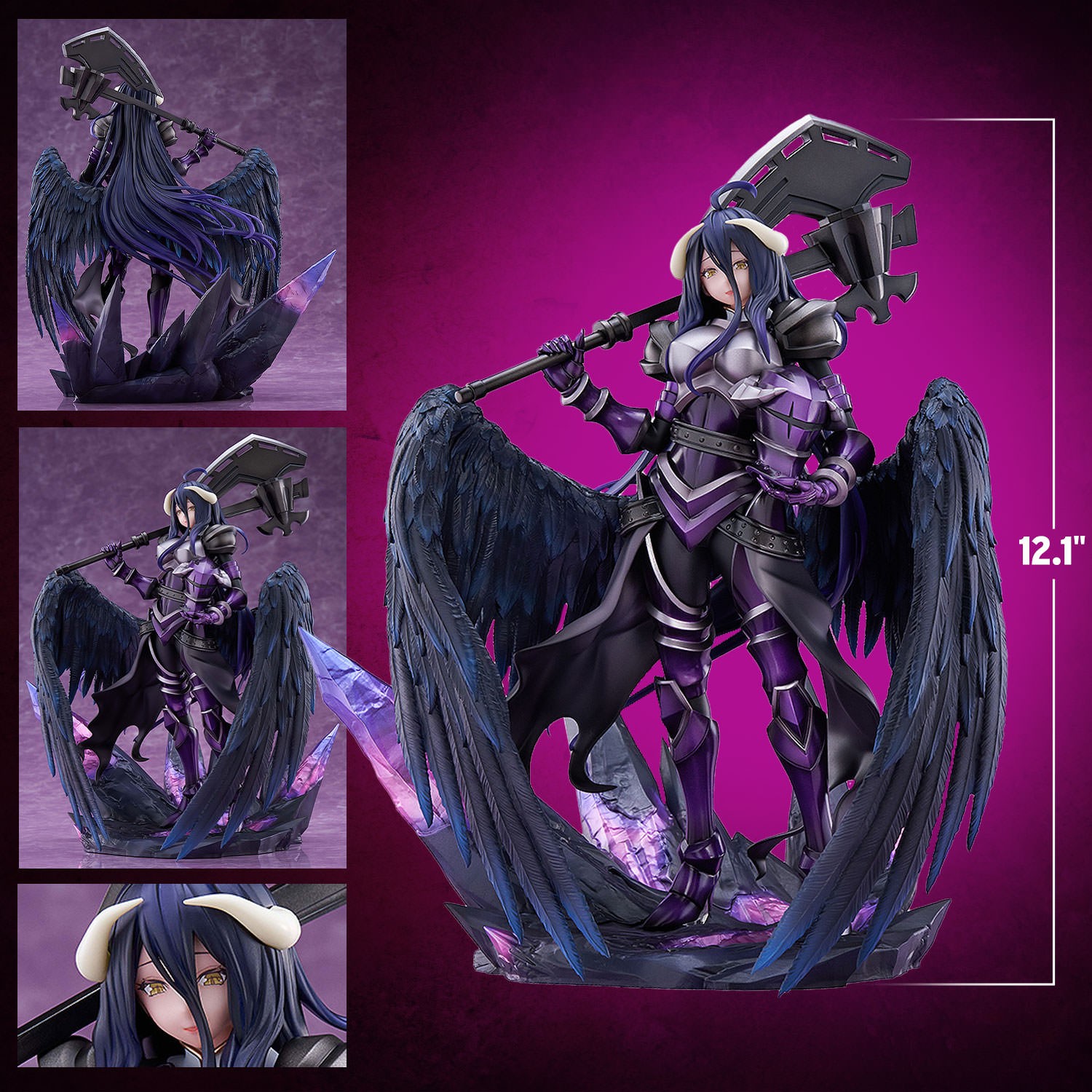 Overlord Albedo: Hermes Trismegistus Version Collectible Figure  (Prototype Shown) View 2