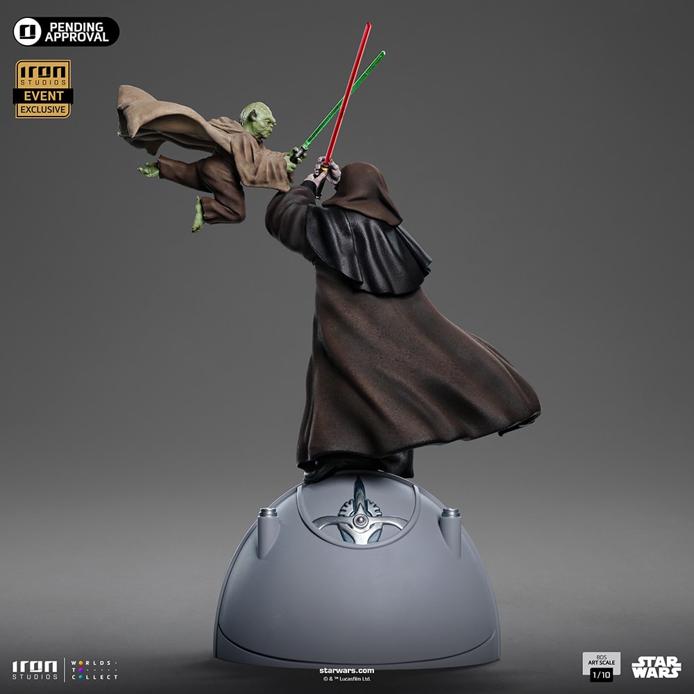 Star Wars Yoda vs Palpatine 1:10 Scale Statue  (Prototype Shown) View 8