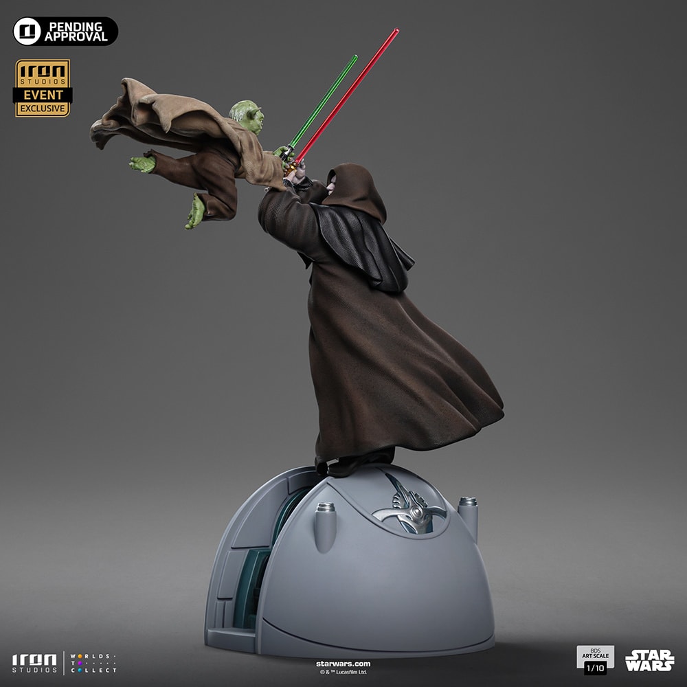 Star Wars Yoda vs Palpatine 1:10 Scale Statue  (Prototype Shown) View 9