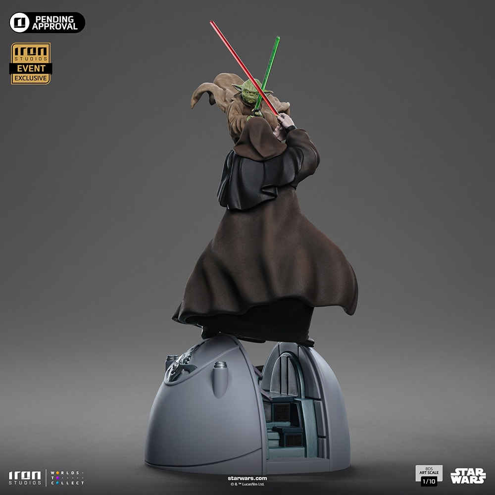 Star Wars Yoda vs Palpatine 1:10 Scale Statue  (Prototype Shown) View 11