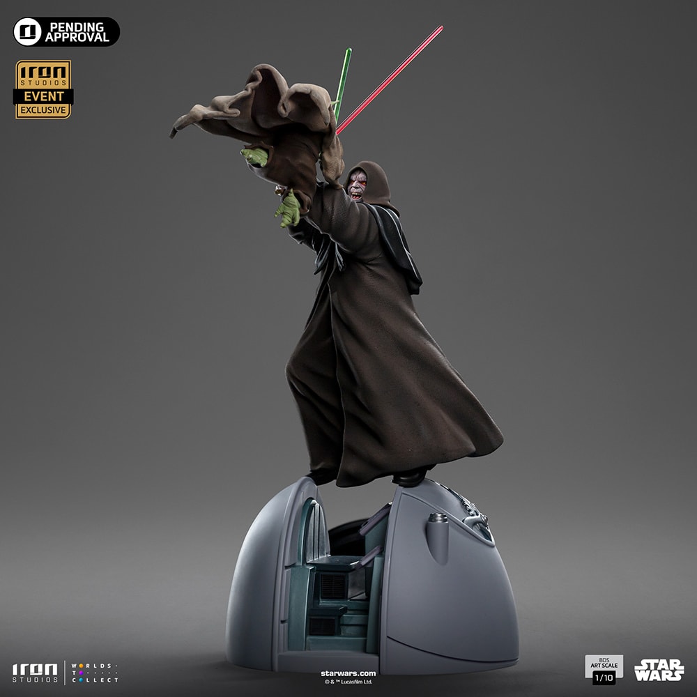 Star Wars Yoda vs Palpatine 1:10 Scale Statue  (Prototype Shown) View 12