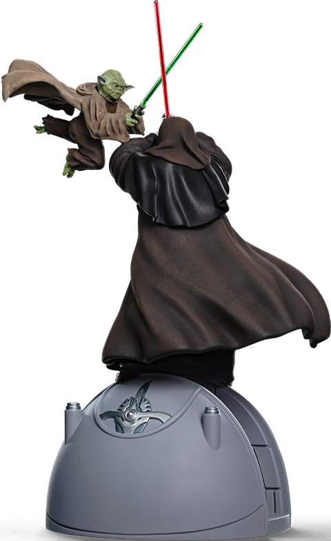 Star Wars Yoda vs Palpatine 1:10 Scale Statue  (Prototype Shown) View 13