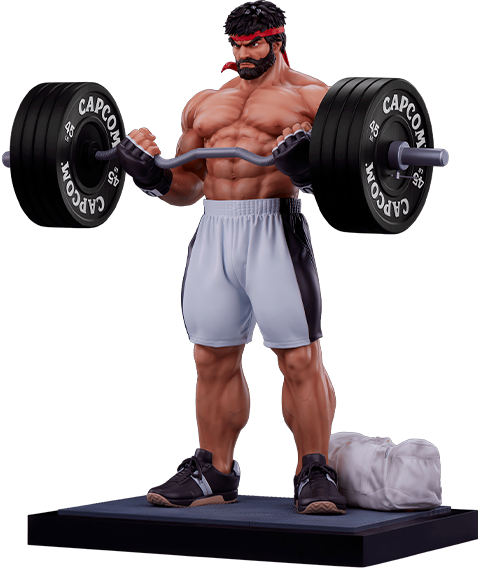 Street Fighter Ryu: Powerlifting (Battle Edition) Quarter Scale Statue  (Prototype Shown) View 16