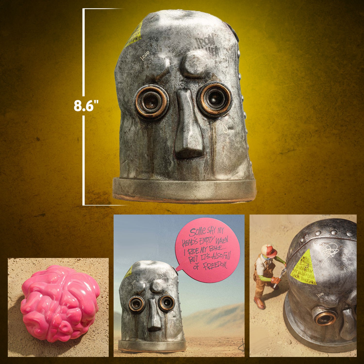 Coal Dog Iron Head Tony Collectible Figure  (Prototype Shown) View 2