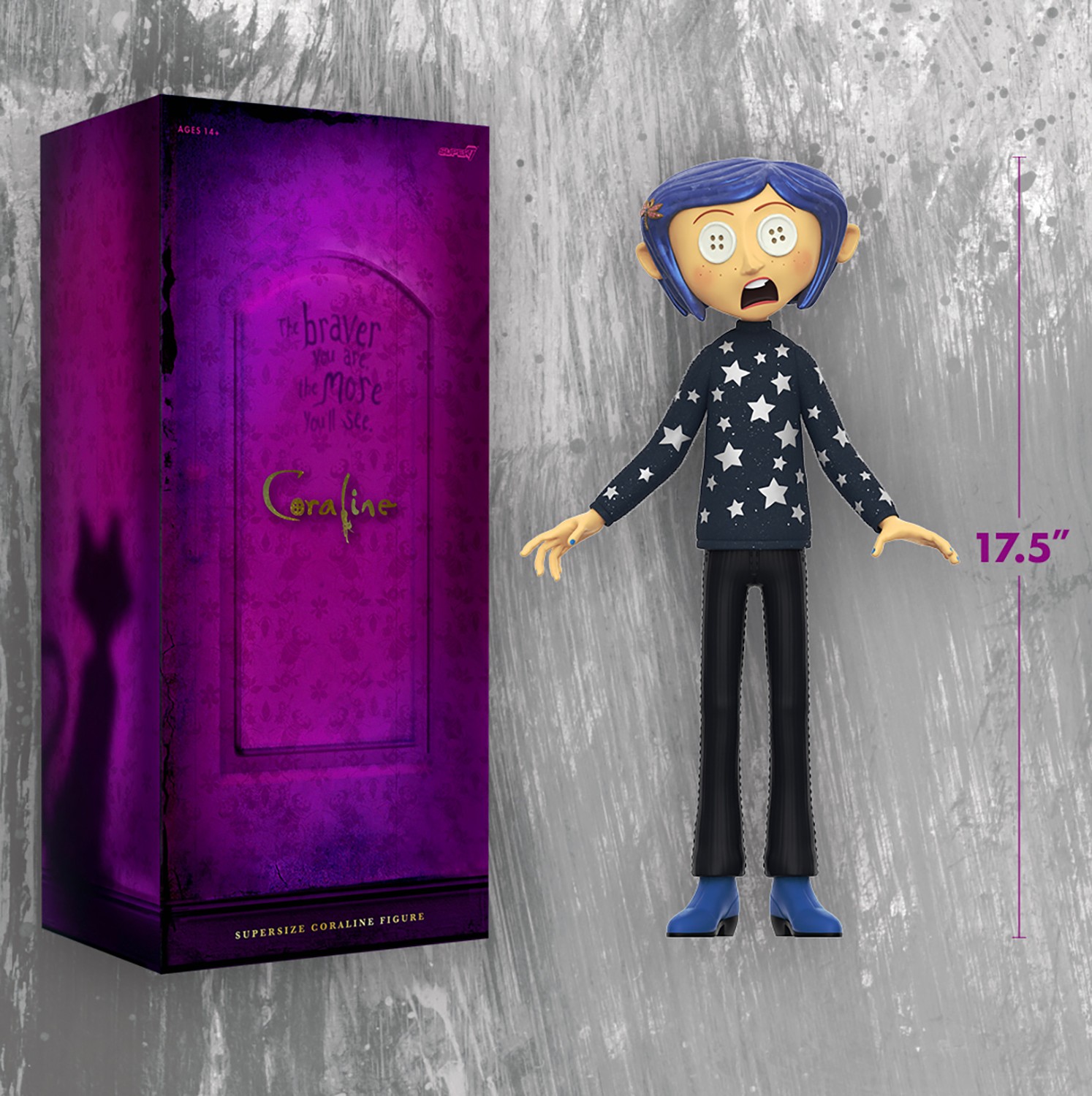 Coraline (Button Eyes) Vinyl Collectible by Super7