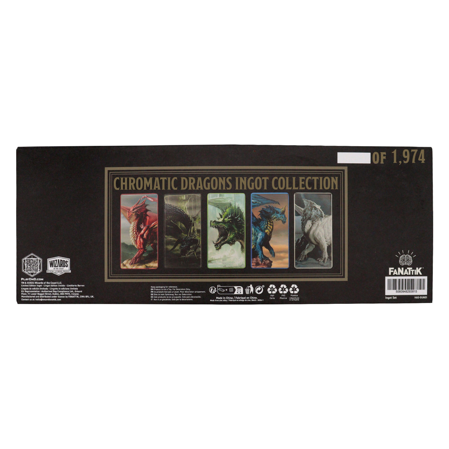 Dungeons & Dragons Chromatic Dragons Ingot Set Collectible Set by