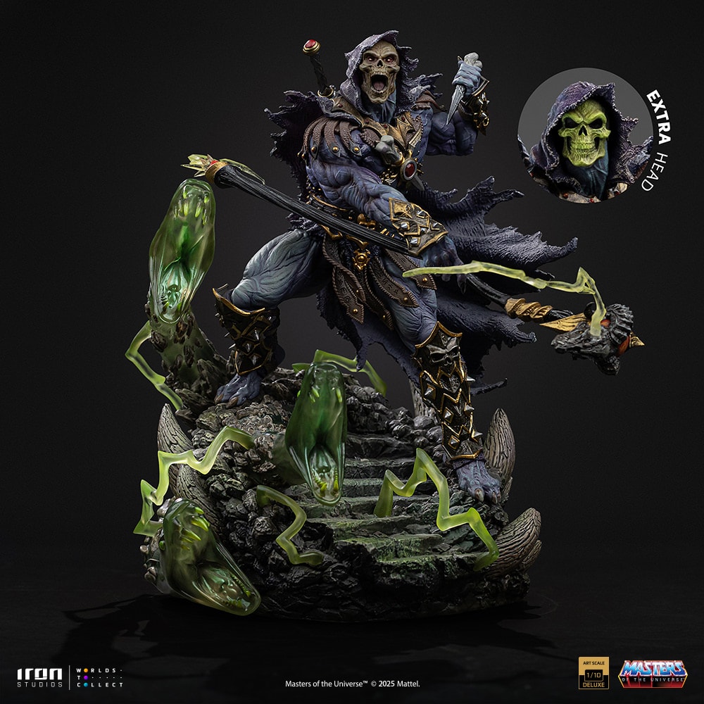 Masters of the Universe Skeletor Unleashed Deluxe 1:10 Scale Statue  (Prototype Shown) View 13