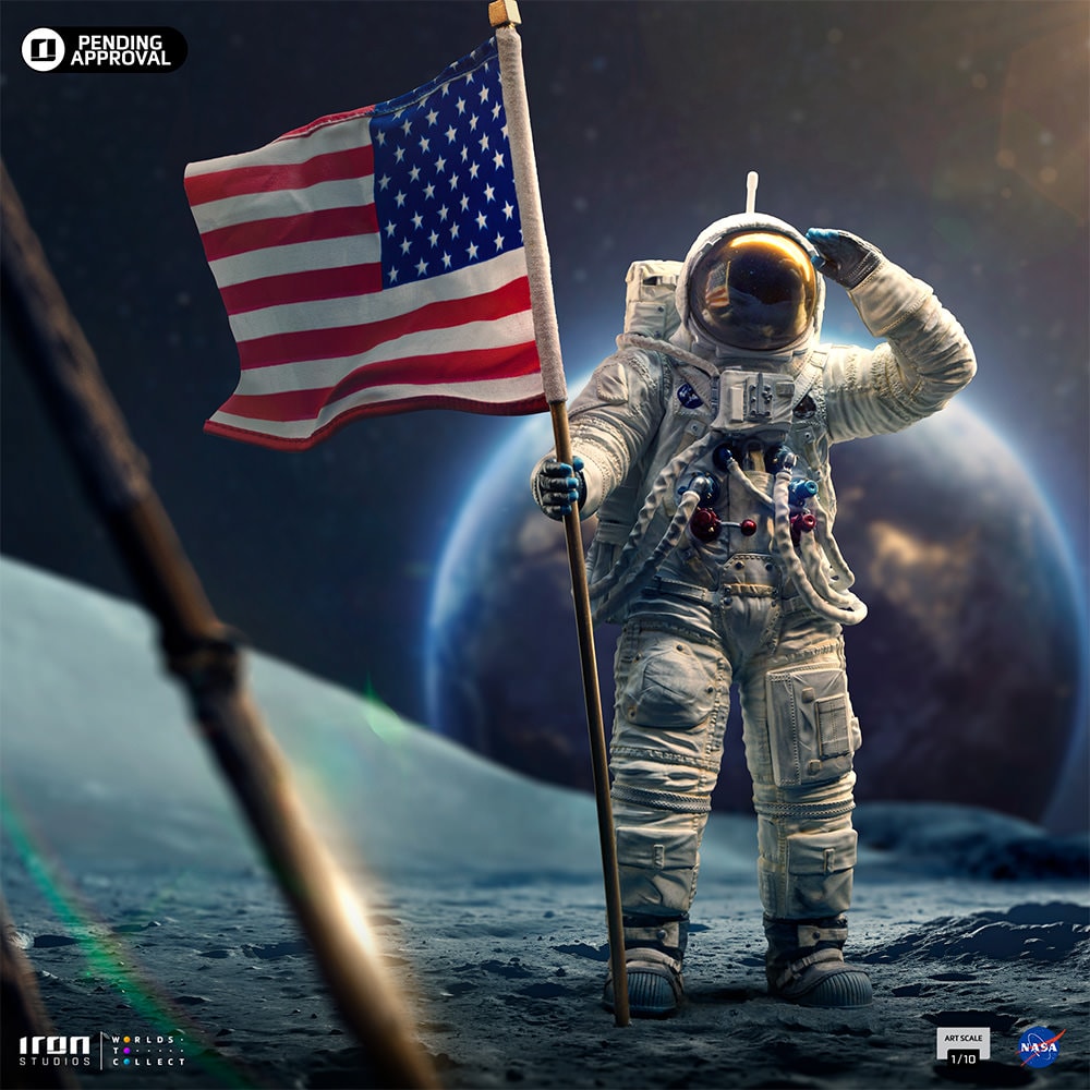NASA Apollo 11 Astronaut 1:10 Scale Statue  (Prototype Shown) View 5