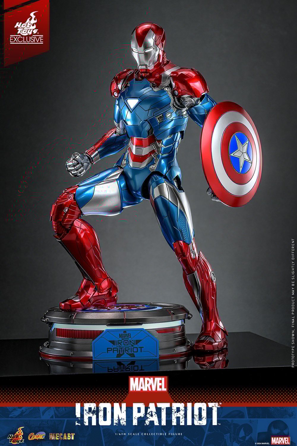 東京コミコン限定 Hot Toys Iron Patriot フィギュア