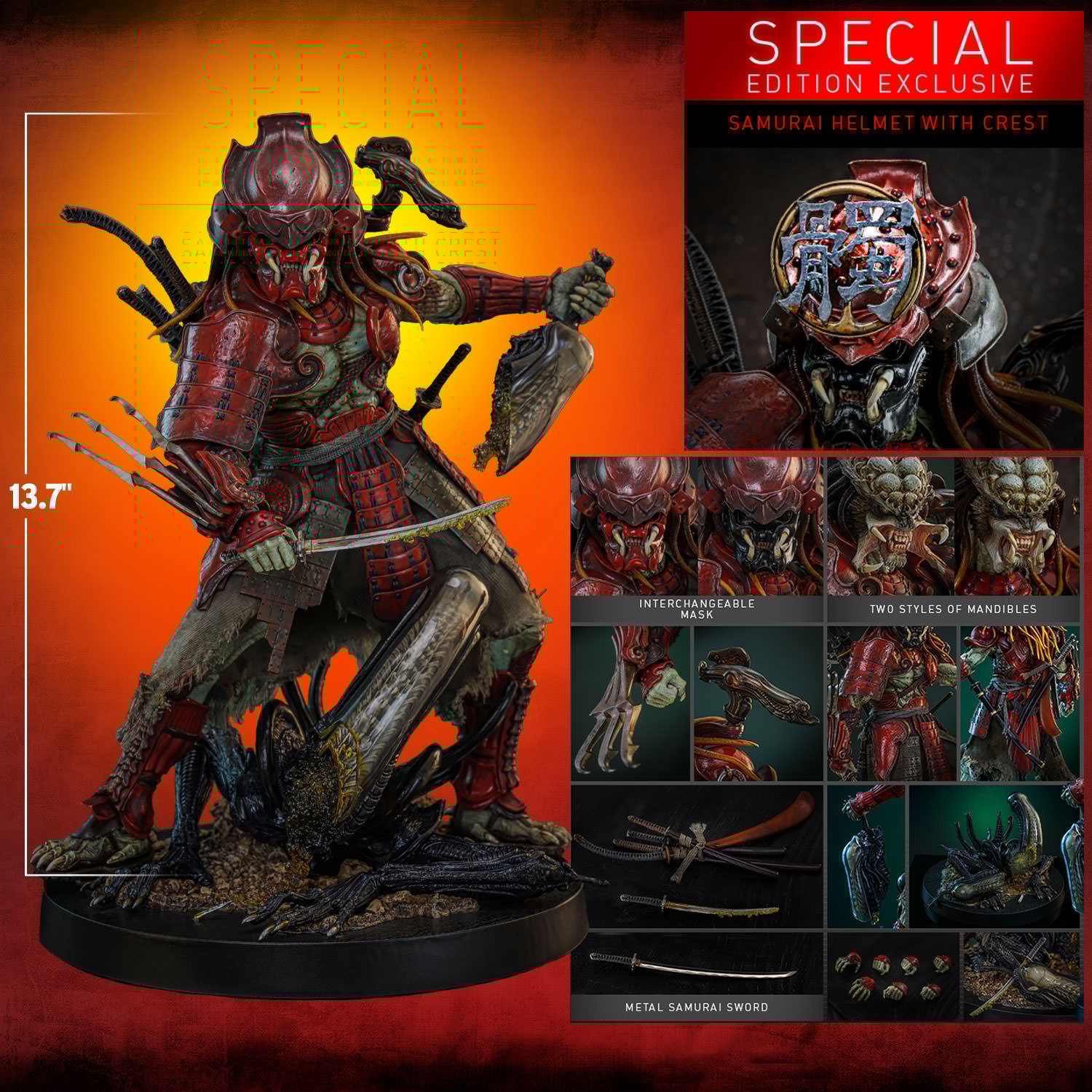 カ*シ様 ALIEN VS. PREDATOR 1/6 Scale KOTOBU Alien VS Predator Alien vs Predator : Samurai Predator Sixth
