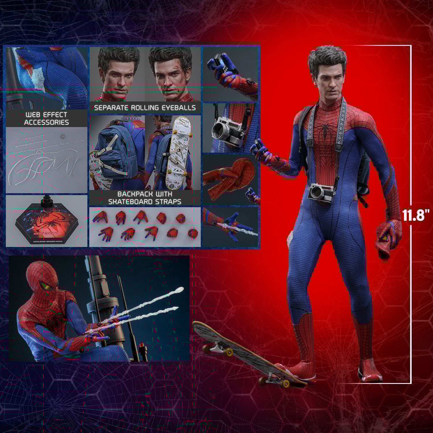 アメコミ Hot Toys FUNKO Spider-Man Figure Set Amazon.com: Hot Toys Spider-Man Comic Masterpiece 1/6 Scale