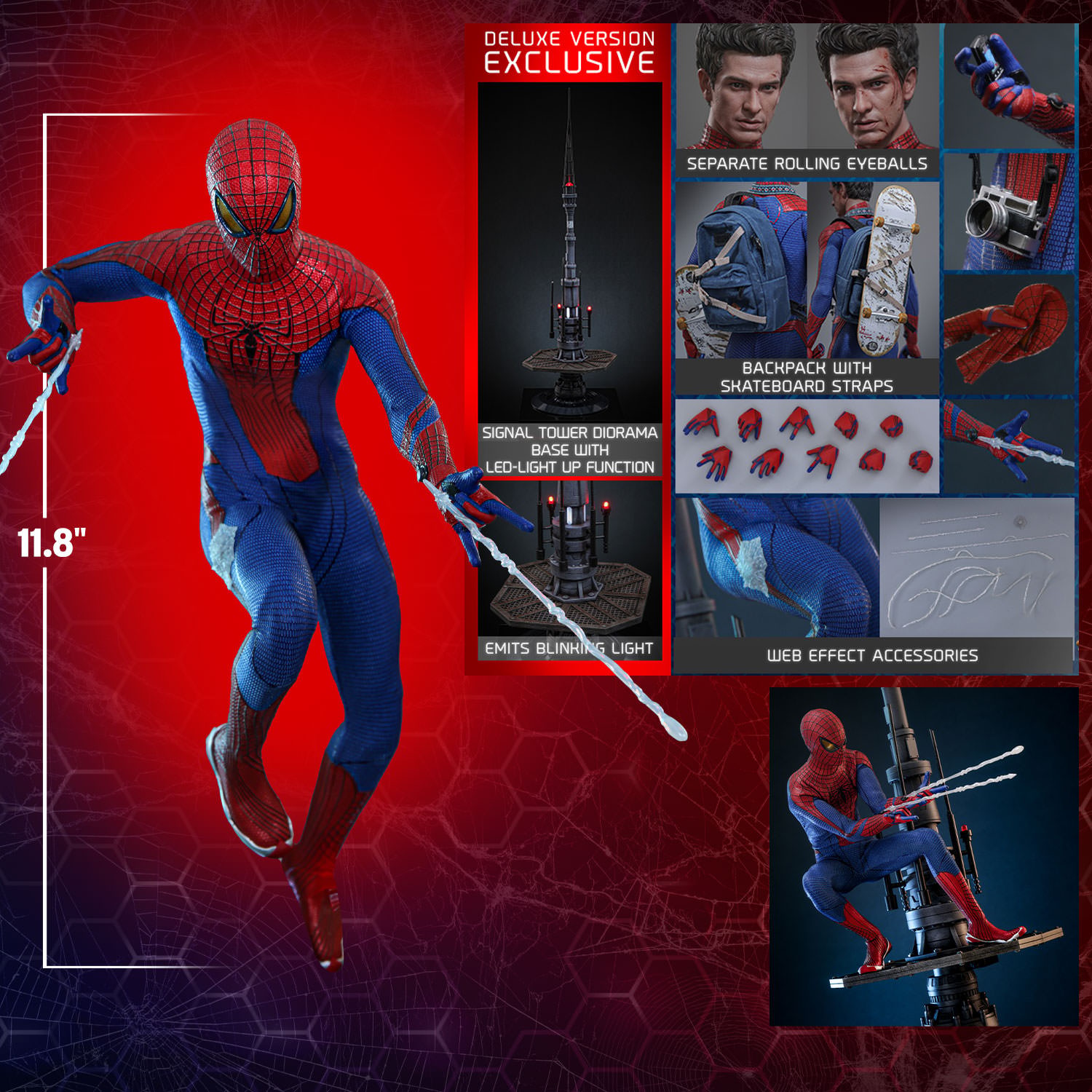 Marvel The Amazing Spider-Man (Deluxe Version) Sixth Scale Figure  (Prototype Shown) View 2