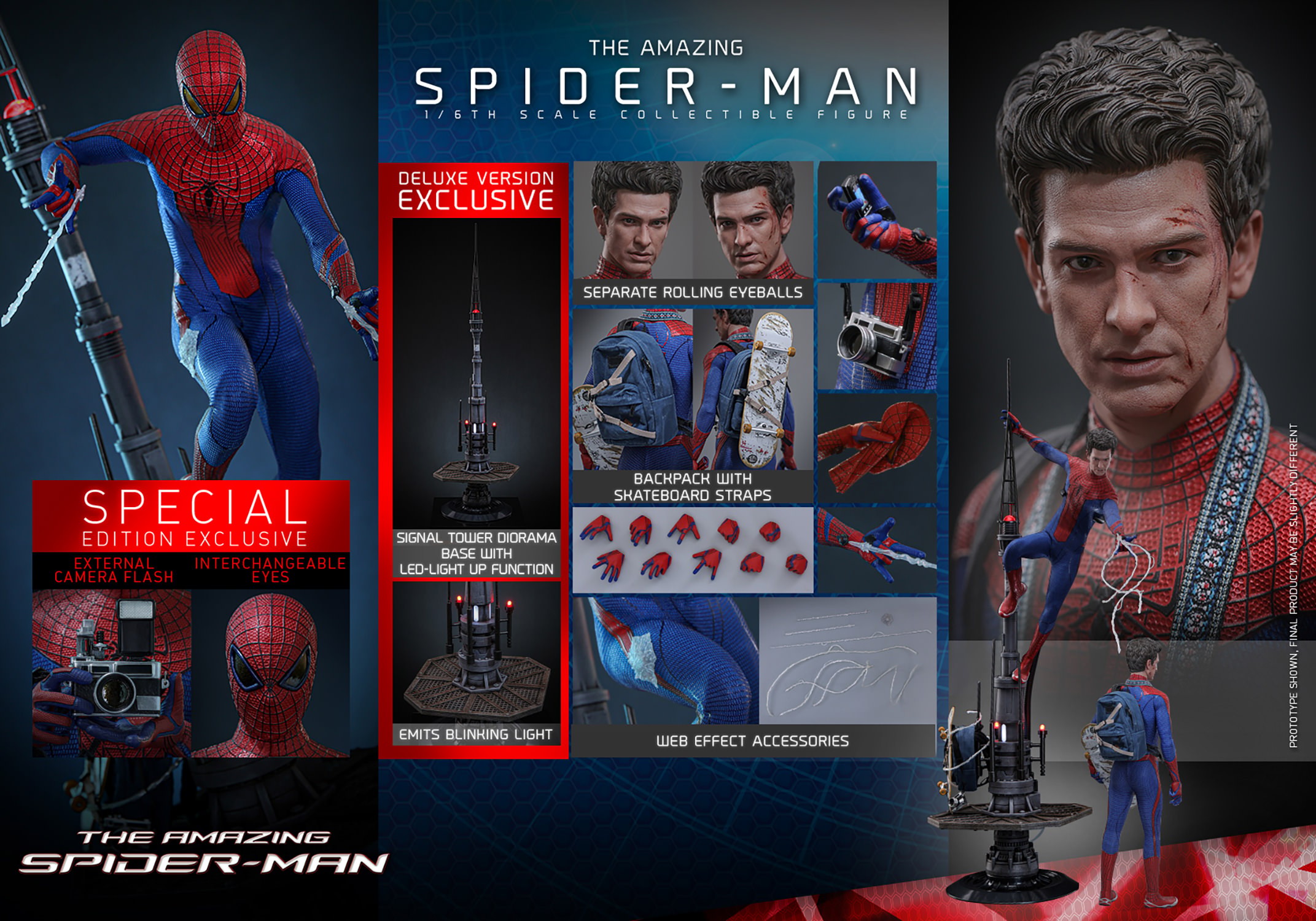 Marvel The Amazing Spider-Man (Deluxe Version) (Special Edition) Sixth Scale Figure  (Prototype Shown) View 23