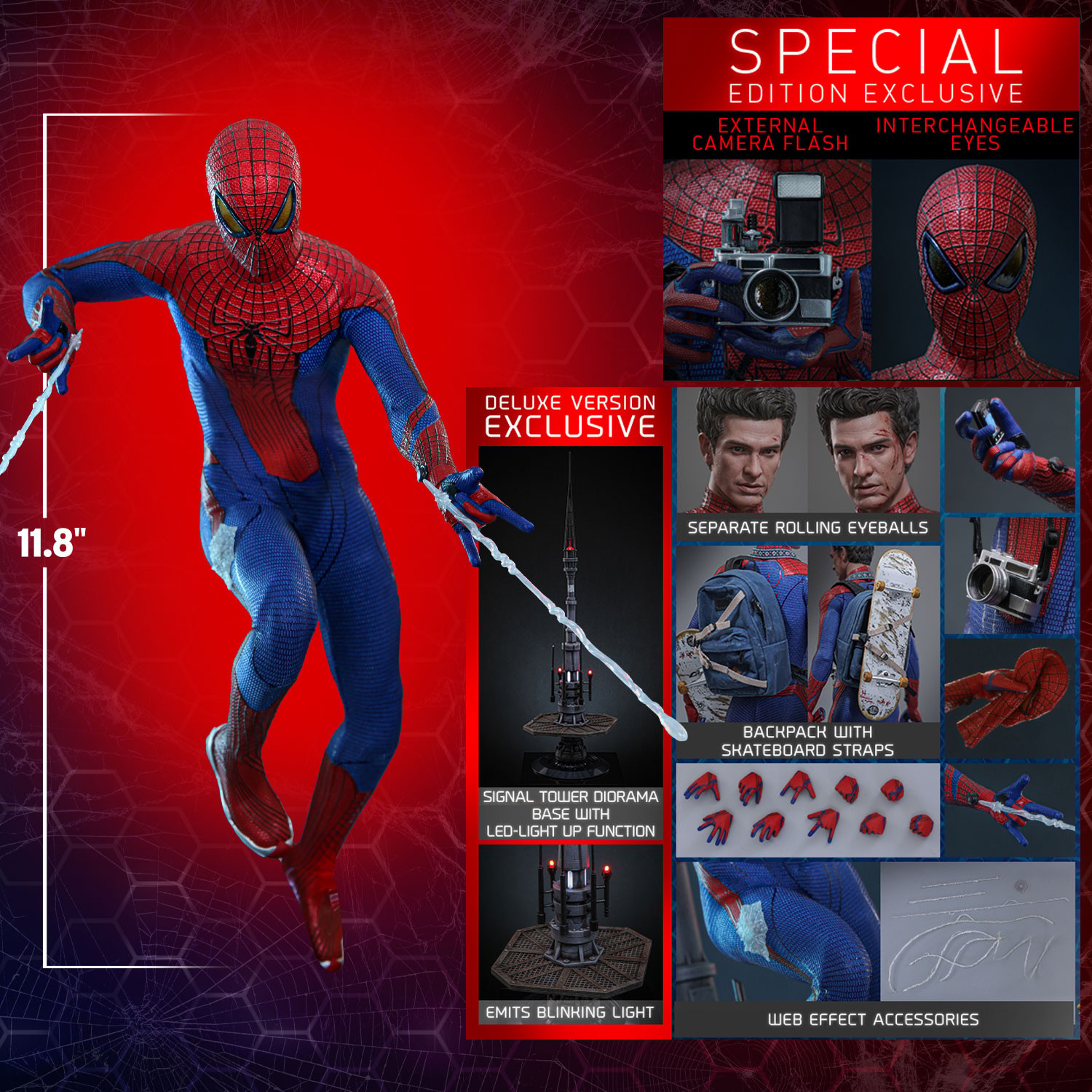 Marvel The Amazing Spider-Man (Deluxe Version) (Special Edition) Sixth Scale Figure  (Prototype Shown) View 2