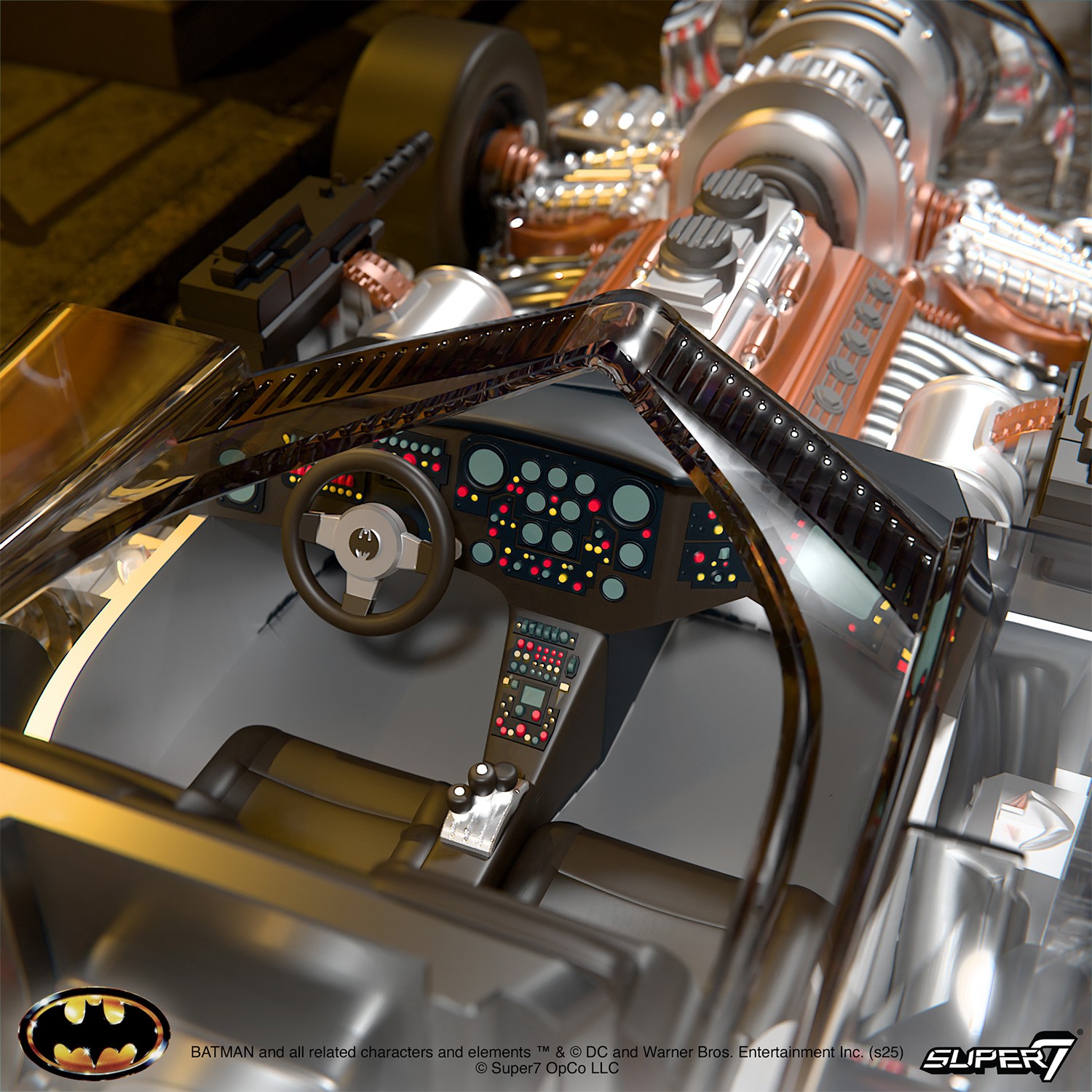 DC Comics Batmobile 1989 Super Cyborg (Clear) Collectible Figure  (Prototype Shown) View 4